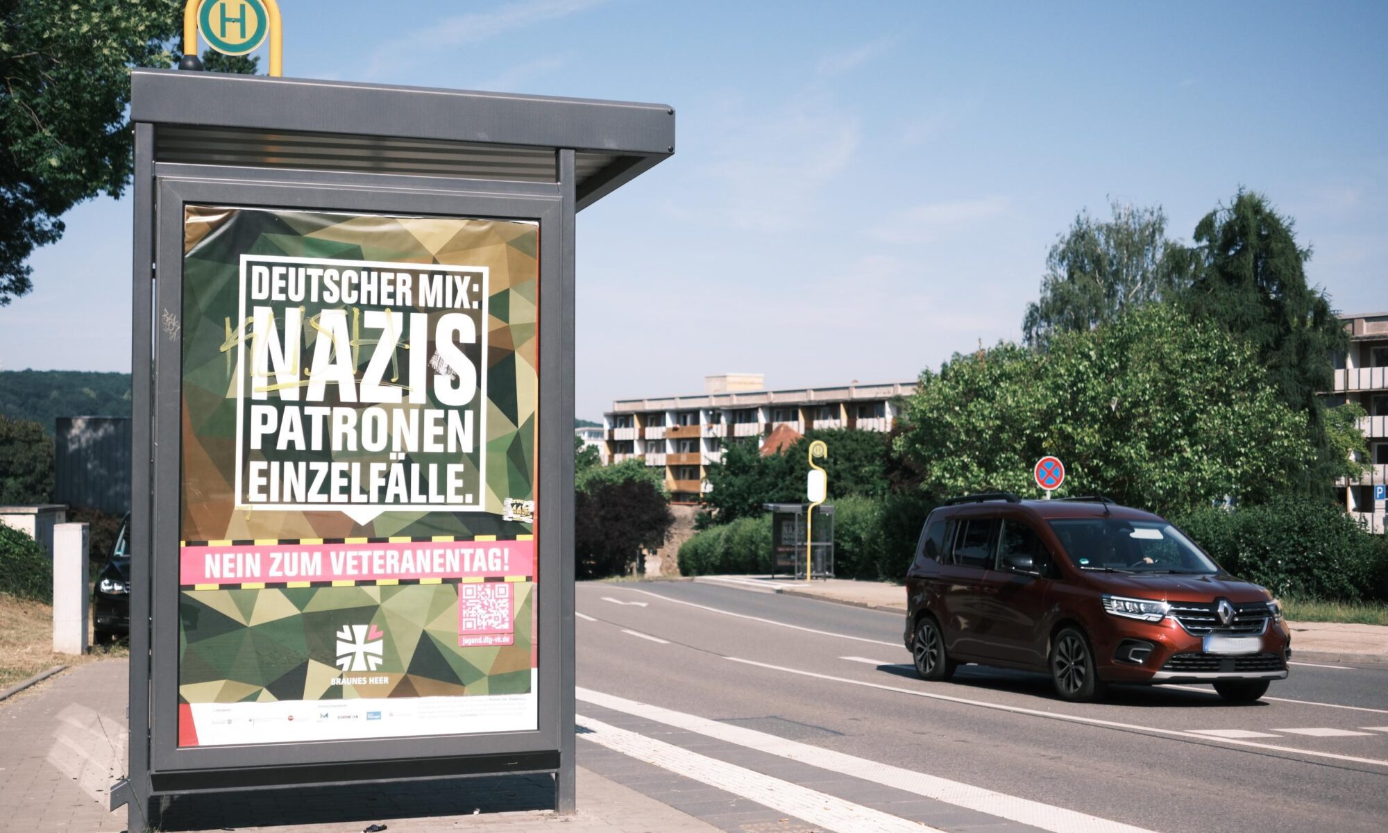 Gera: Plakat-Aktion zum ersten Nazi-nahen Veteranentag